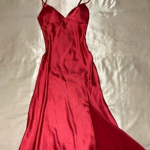 Saints + Secrets!! RED SLIP DRESS!